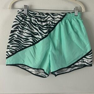PINK lined zebra running shorts